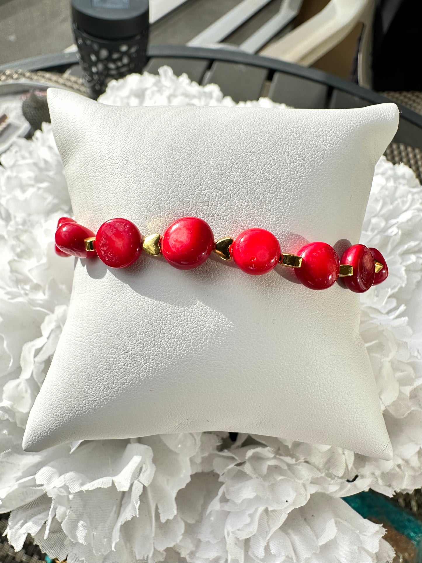 Volcano beads Red Bracelet