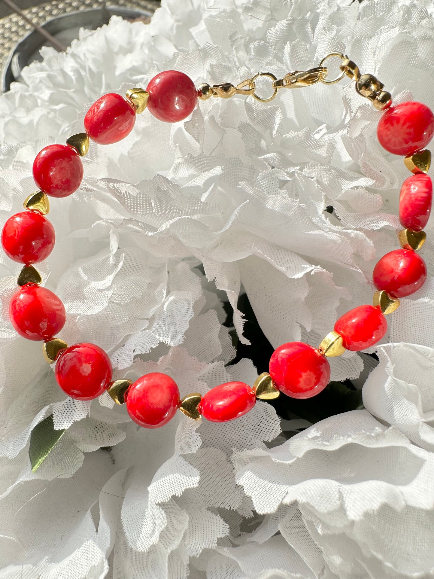 Volcano beads Red Bracelet