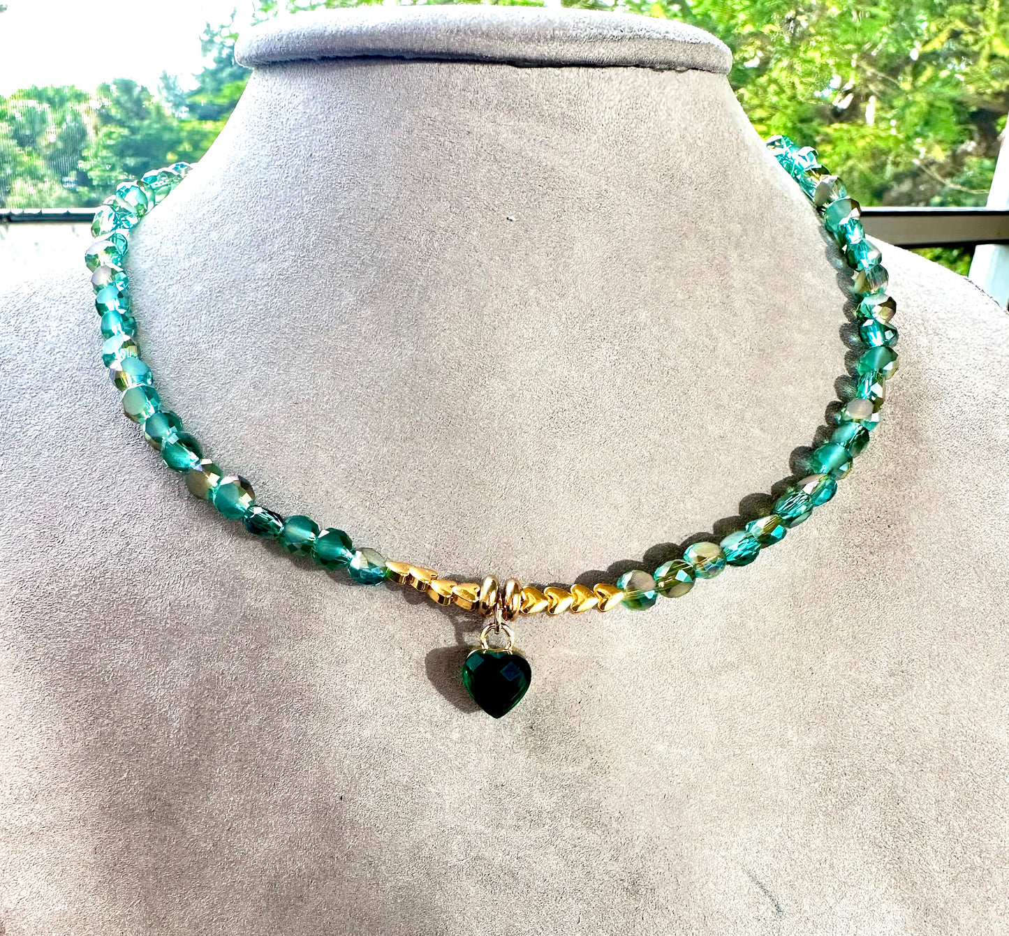 Marbella Green Crystal Choker Necklace