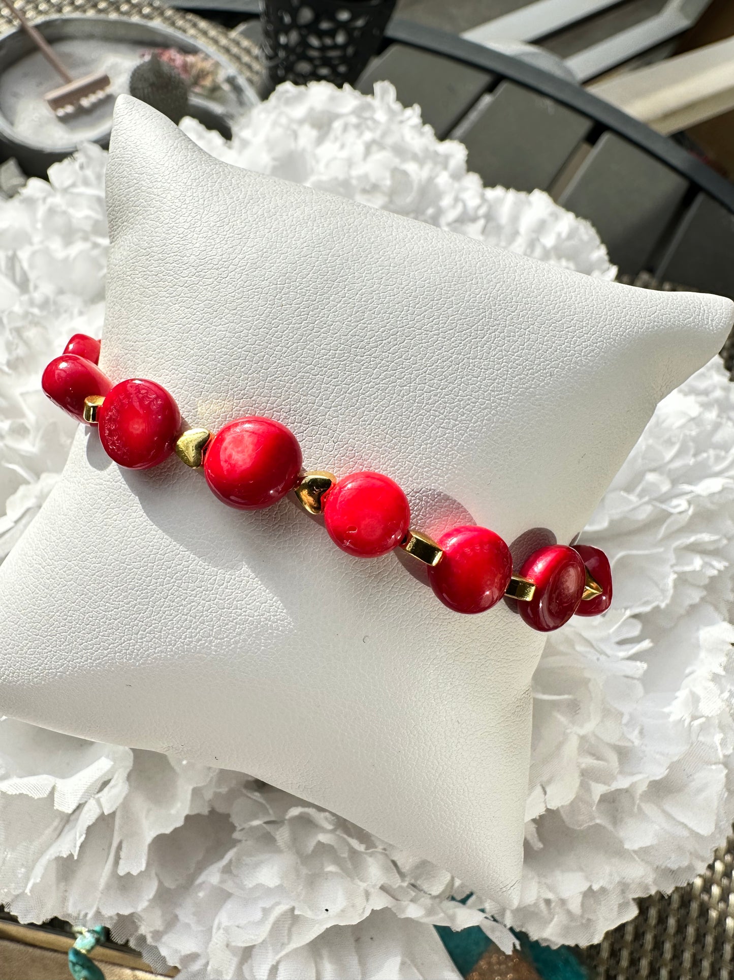 Volcano beads Red Bracelet