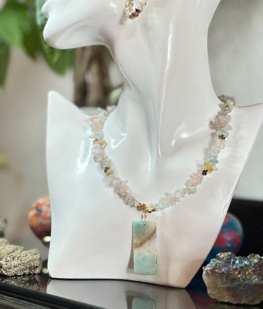 Barbados Morganite Chocker Necklace